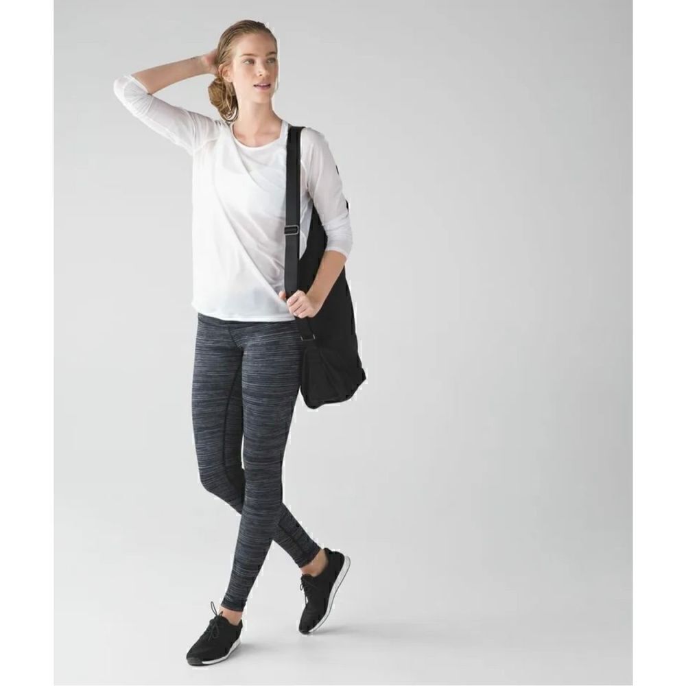 LULULEMON WUNDER UNDER Pants Leggings III Full Length Blurry Belle Battleship Bl